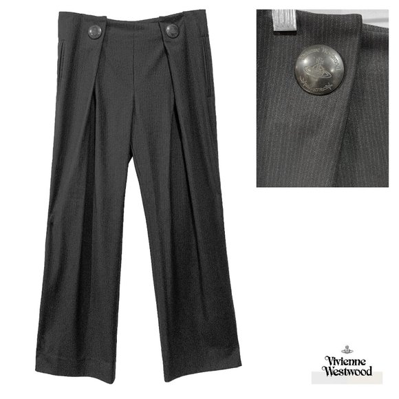Classy Dressy Trousers /Deeply Pleated / High rise - Picture 1 of 6